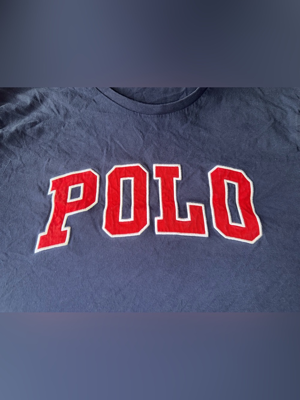 Polo by Ralph Lauren Navy T‑Shirt with Red POLO Print